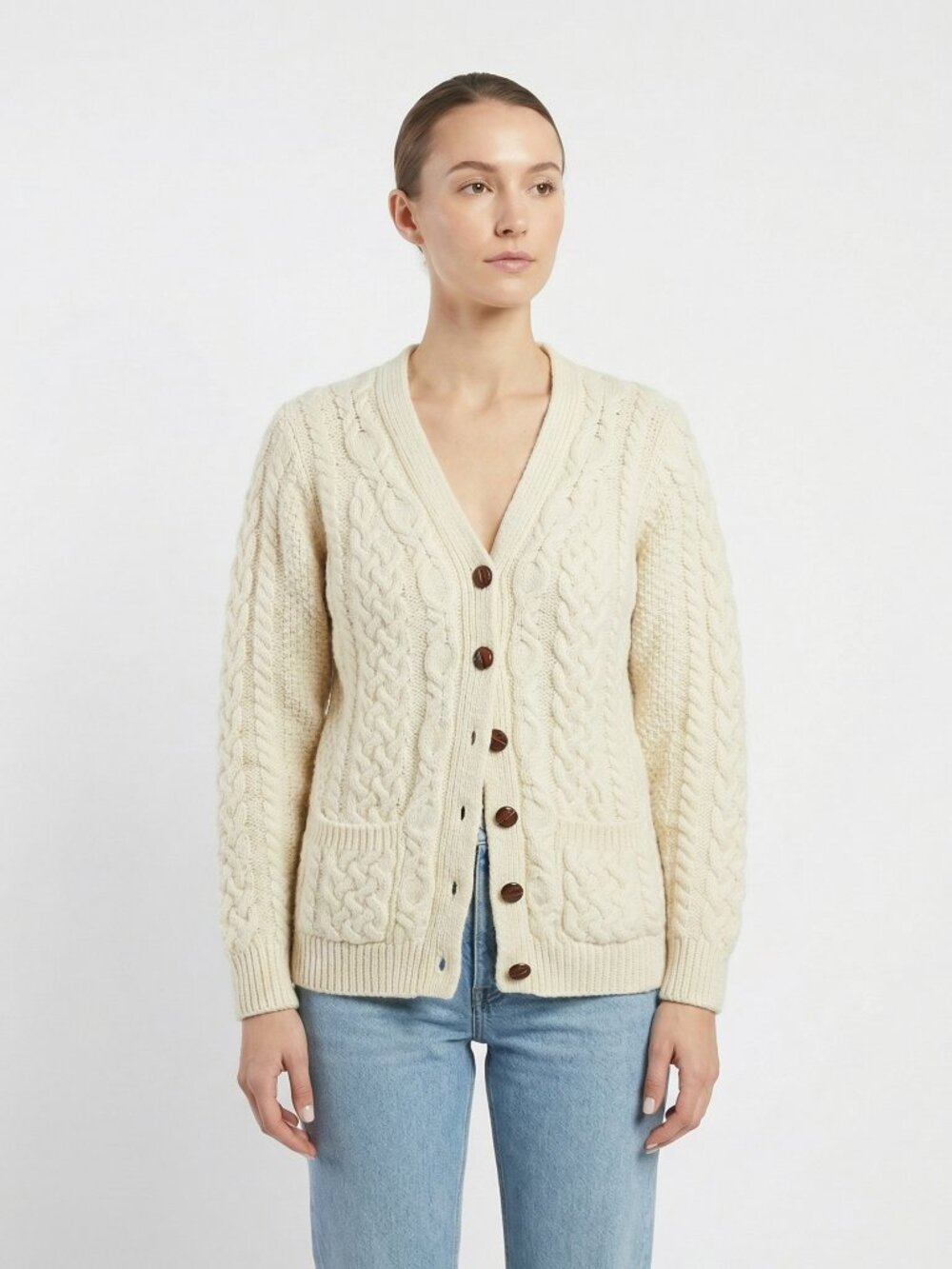 *Aran Mor Ireland Merino Wool Cardigan